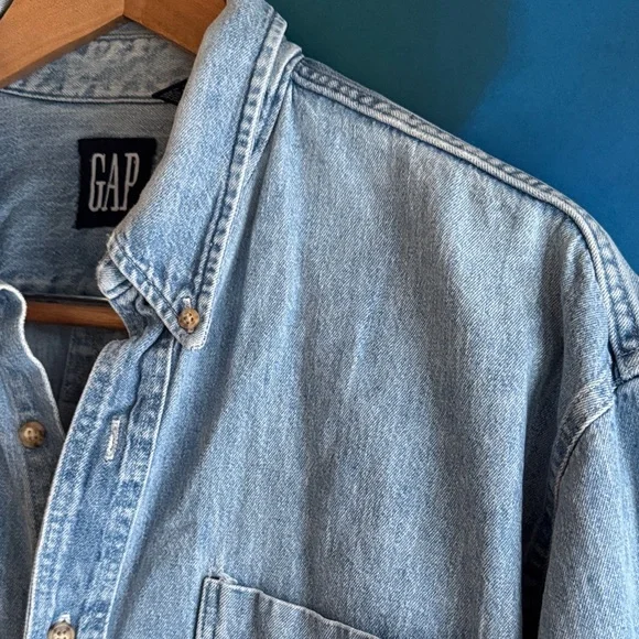 GAP Women's Vintage 100% Cotton Denim Jean Shirt Jacket - Picture 3 of 9